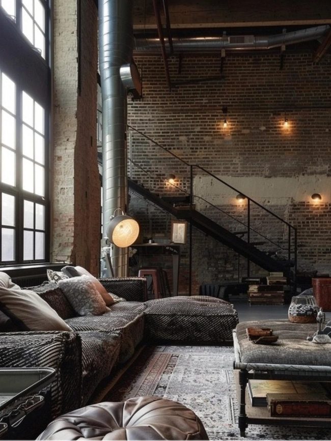 Exposed Brick Meets Plush Layers