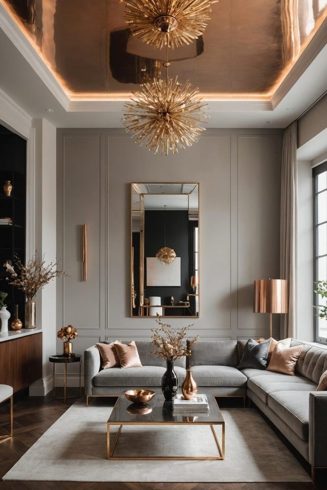 Gold and Silver Shine Living Room