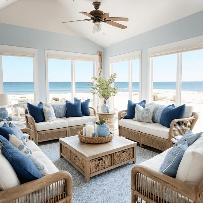 Soft Blue and Driftwood Coastal Living