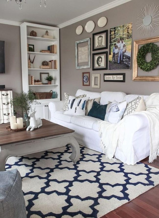 White Sofas Meet Forest Green Accents