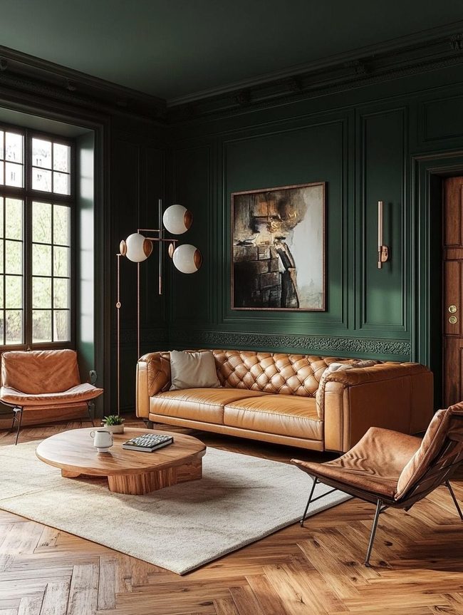 Deep Forest Green with Leather Luxury