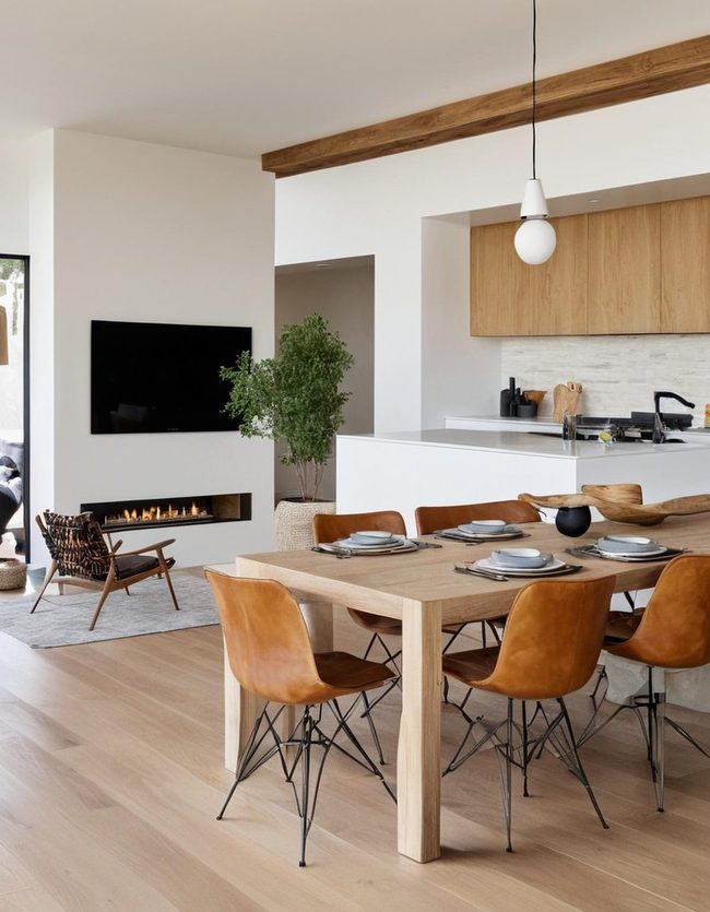 Open Plan Flow with Organic Elements