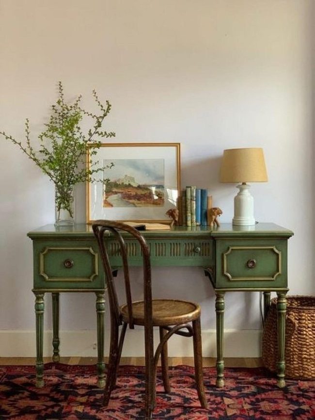 Emerald Desk Clean White Workspace