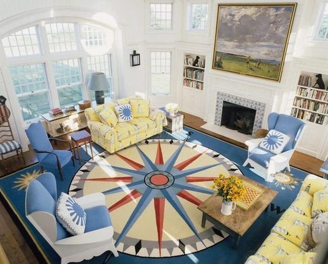 Golden Yellow Chairs, Coastal Blue Comfort