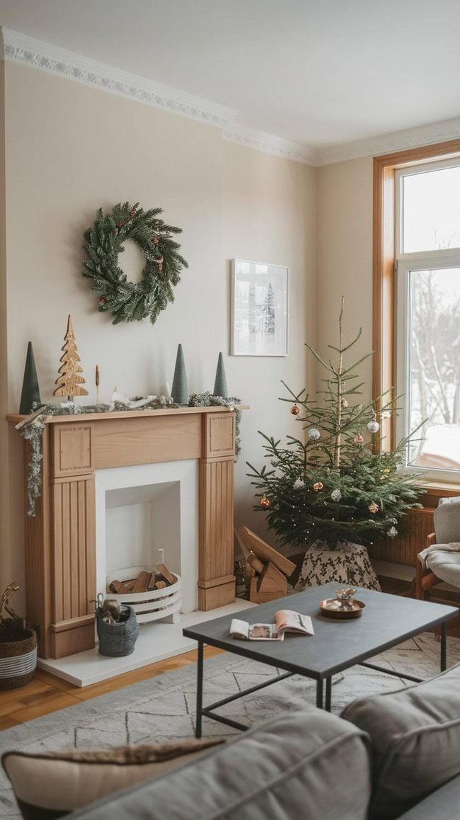 Wooden Fireplace Mantel Sparkle