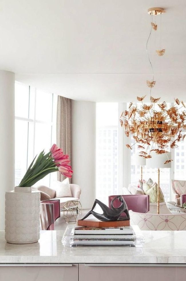 Pink Accents Against Minimal White
