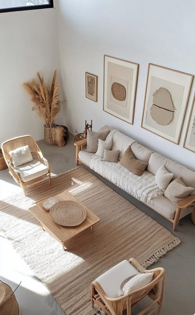 Patterned Chairs Balance Plain Sofas