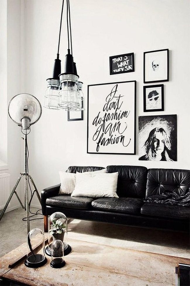 Black Leather Meets Minimalist Warmth