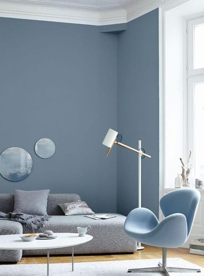 Soft Blue Calm Living Room