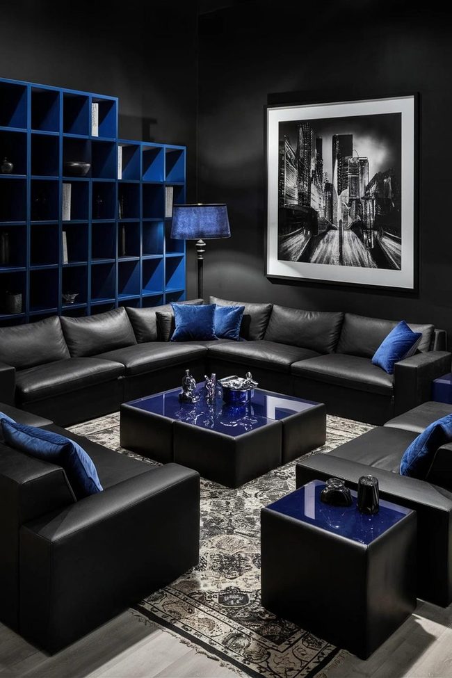 Black And Blue Depth
