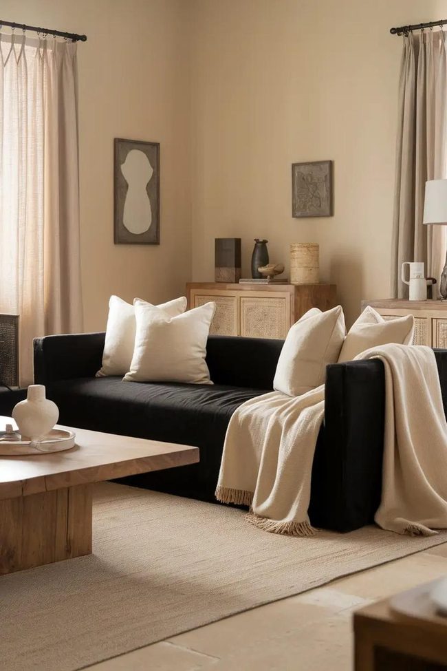 Beige And Black Living Balance