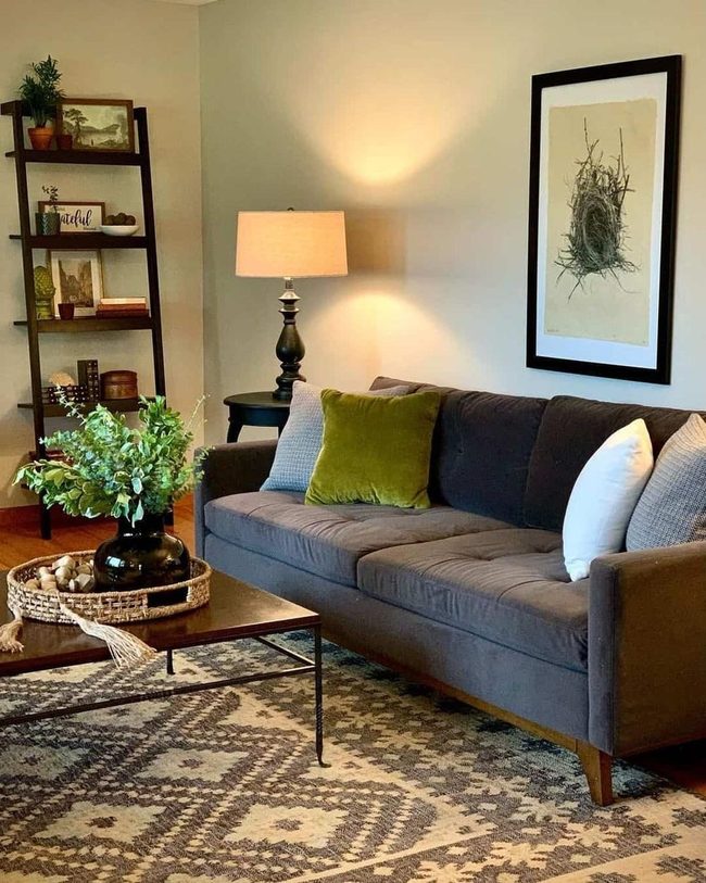 Dark Diamond Rug Living Room