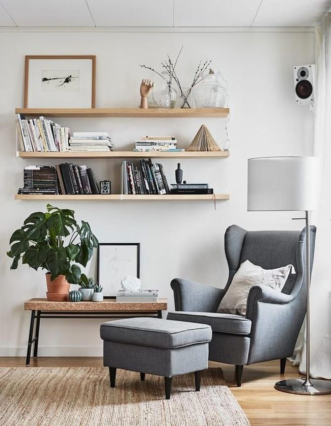 Gray Chair Reading Nook