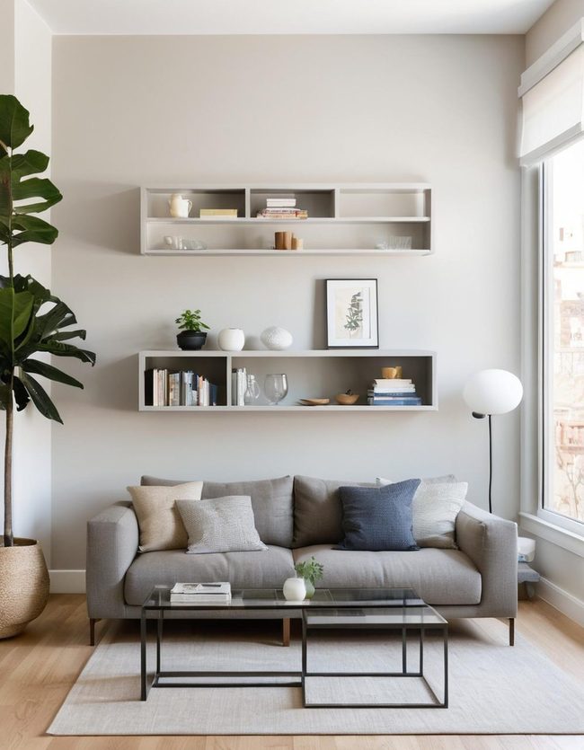 Minimal Gray and White Living