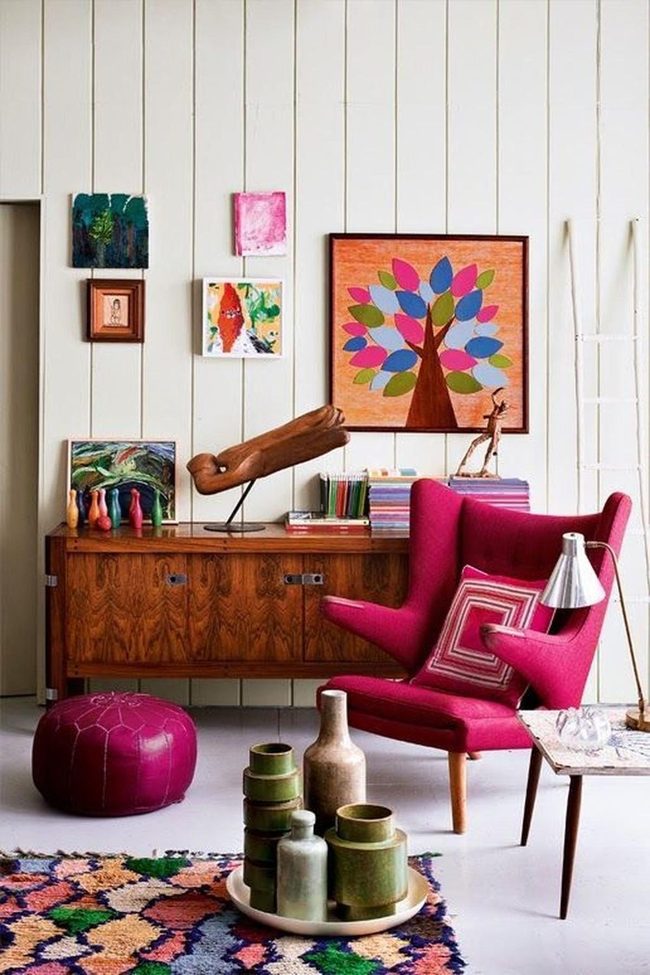 Bright Pink Statement Chair Steals Space