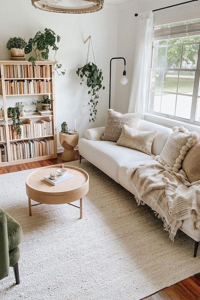 White Couches, Green Plants, Light