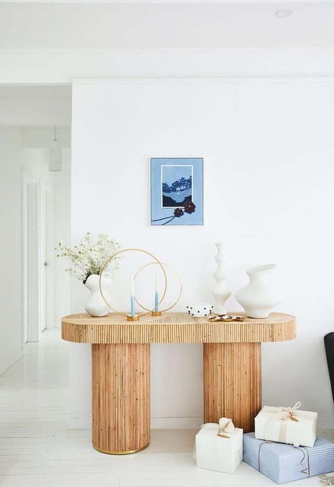 White Ceramic Simplicity With Gold Accents