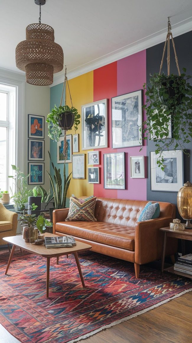 Deep Teal Walls With Collected Layers