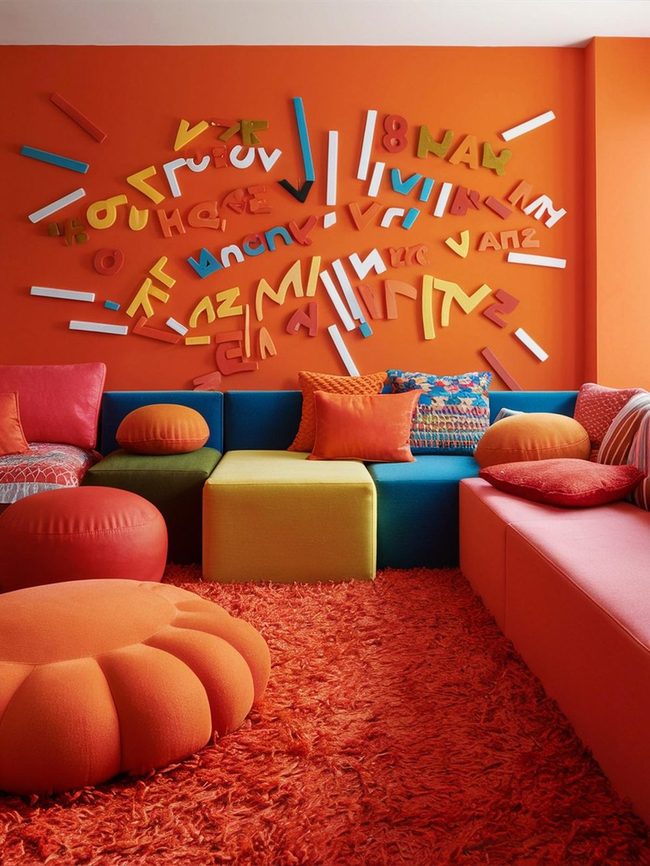 Soft Orange Lounge Warmth