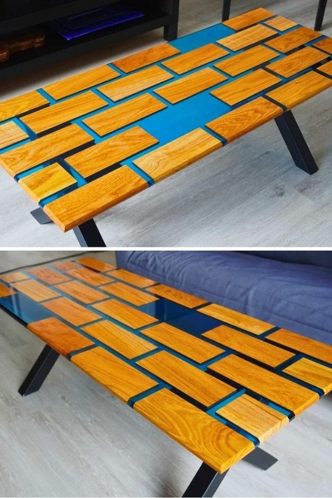 Wooden Lift Top Table With Hidden Systems