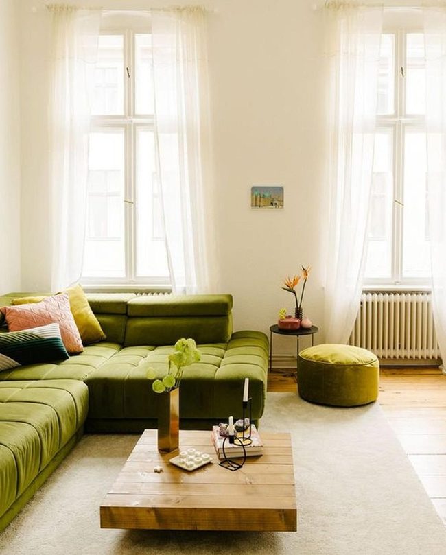 Green Sectional, Sunlit Serenity