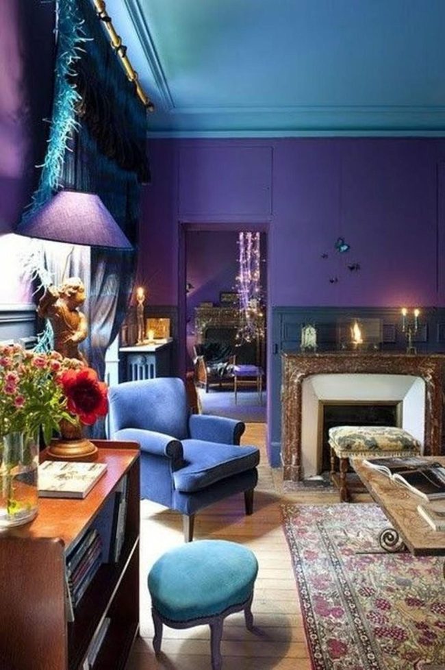 Deep Purple Sanctuary With Blue Accents