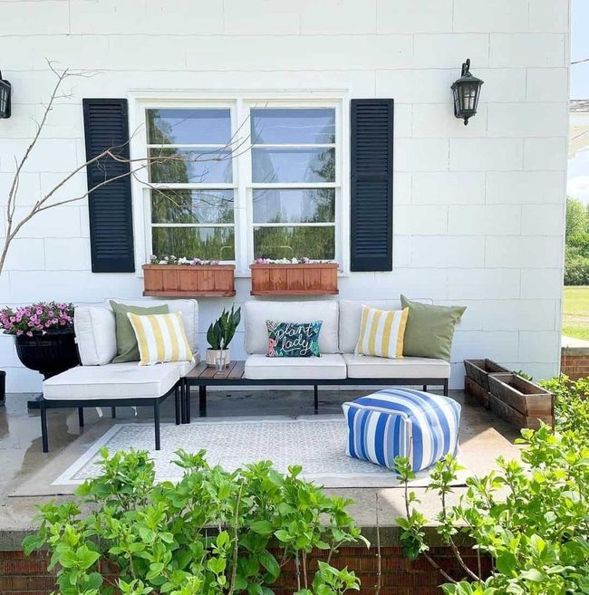 Bright Porch Pillows And Outdoor Seating