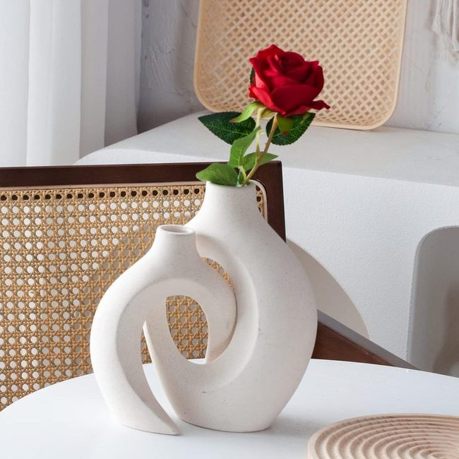 Curved Clay Forms With Single Bloom