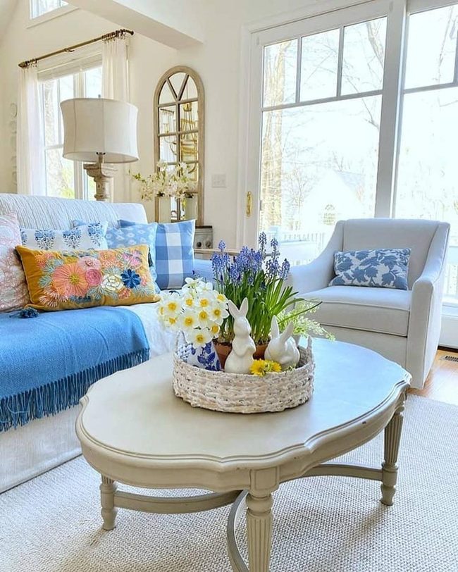 Spring Pastels On White Furniture