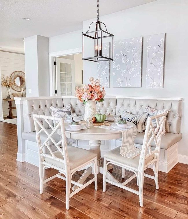 Bright Flowers, Gray Striped Elegance