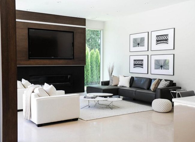 Bold Artwork Anchors Modern Family Space