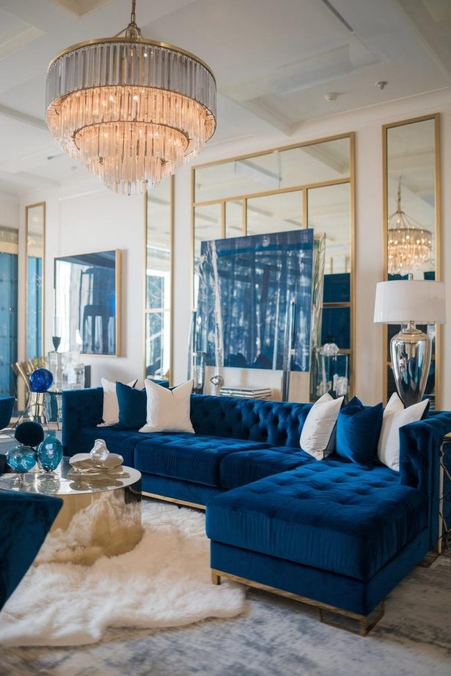 Deep Blue Velvet Luxury Statement