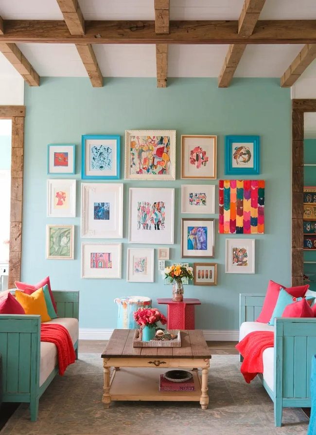 Painted Furniture Meets Gallery Walls