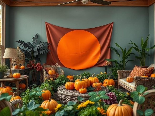Pumpkins And Gourds Halloween Decor