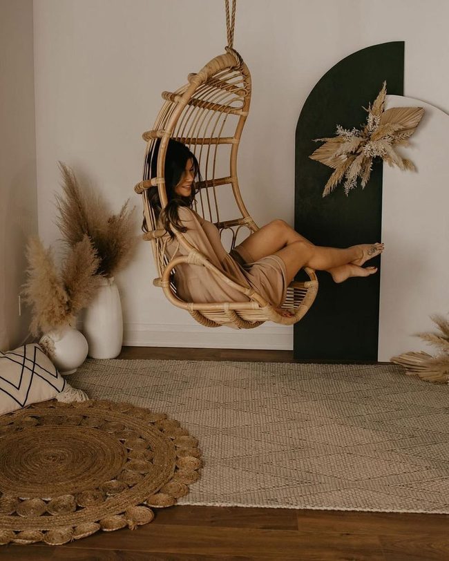 Natural Fiber Boho Chair