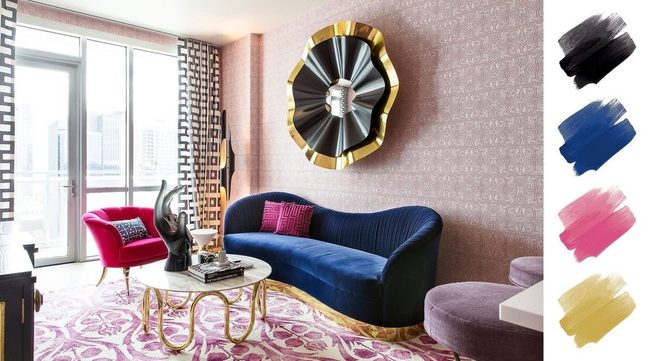 Jewel Tone Living Room Luxury