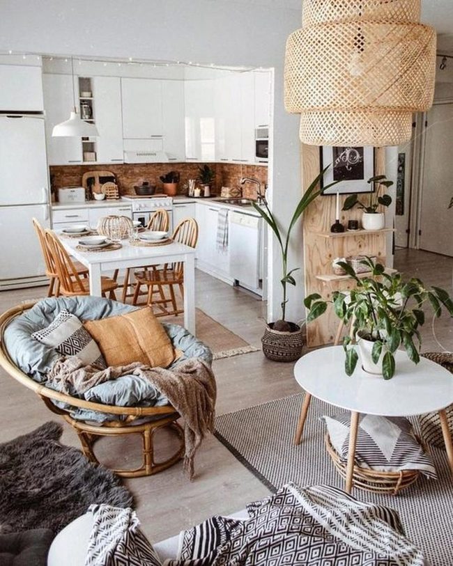 Warm Wood Meets Crisp White