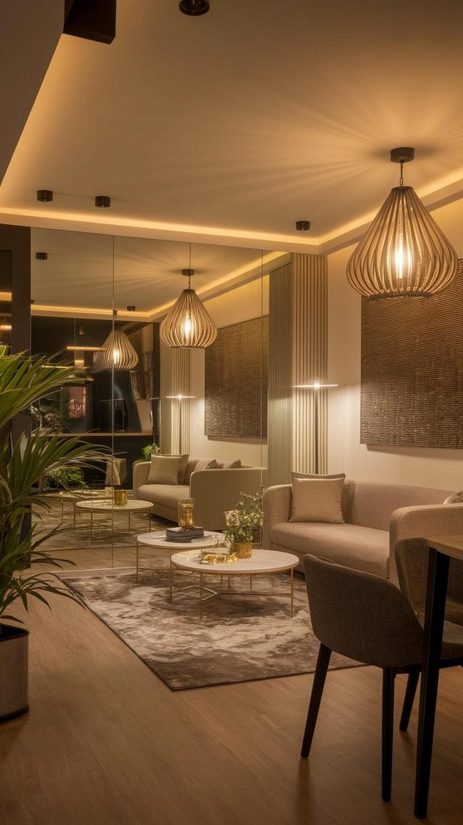 Layered Lighting Transforms Living Room Ambiance
