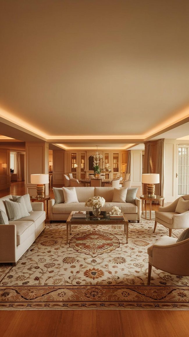 Open Floor Plan Living Room Arrangement