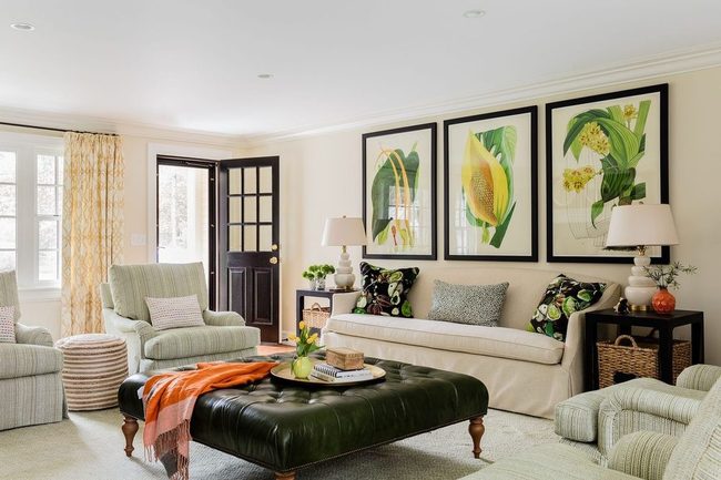 Yellow Daffodil Prints Transform Neutral Rooms