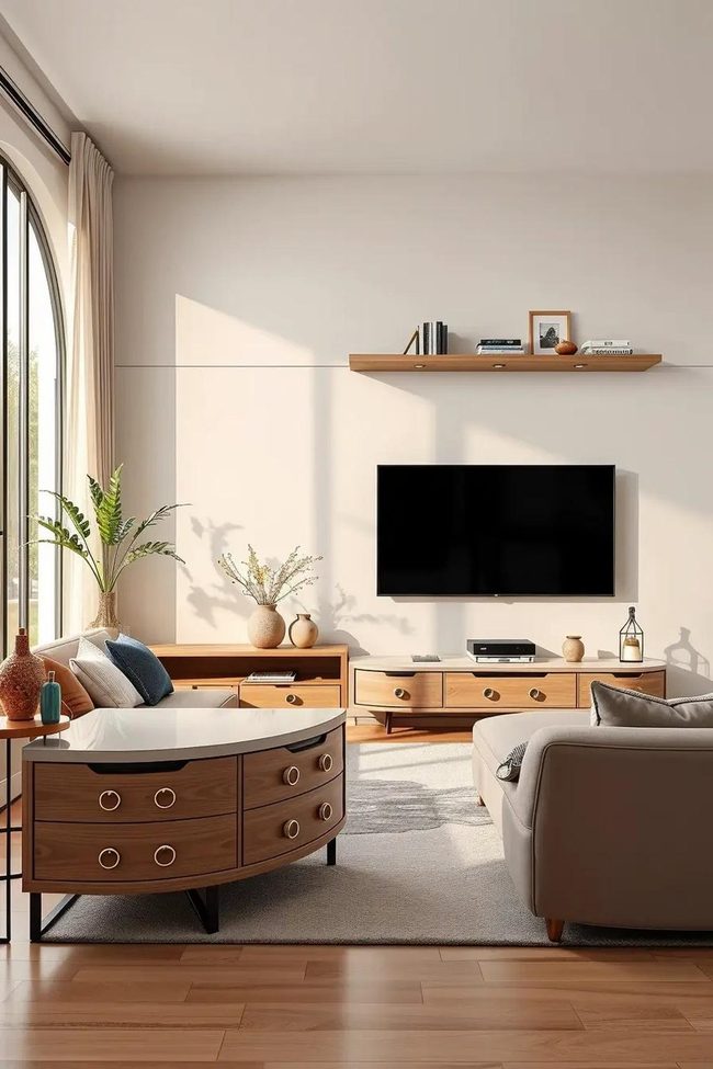 Curved Storage Softens Every Room