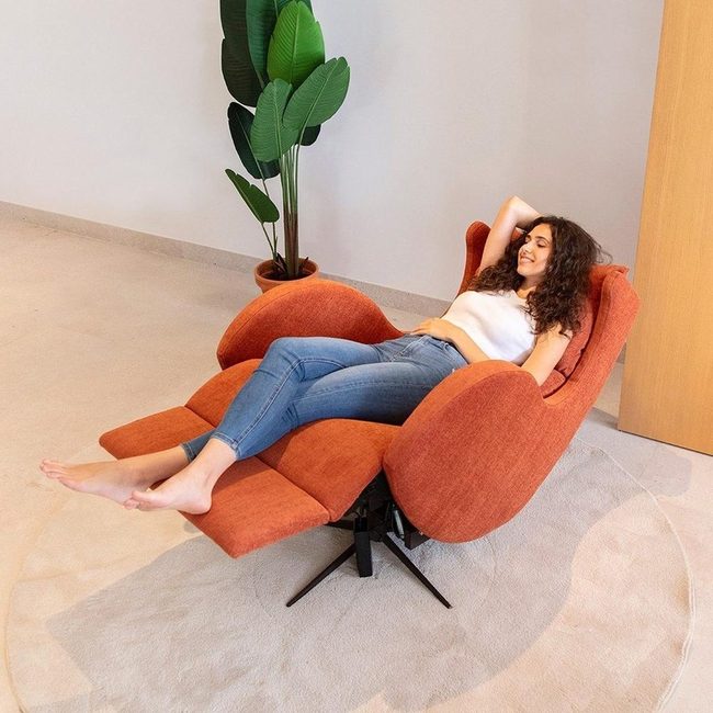Burnt Orange Power Recline Chair