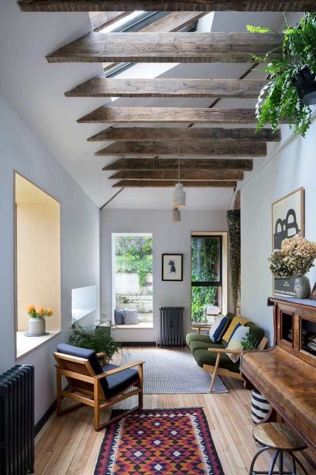 Wooden Beams Natural Light Living