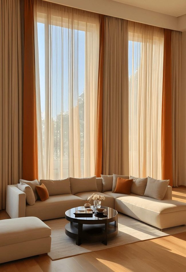 Burnt Orange Sheer Airy Filter
