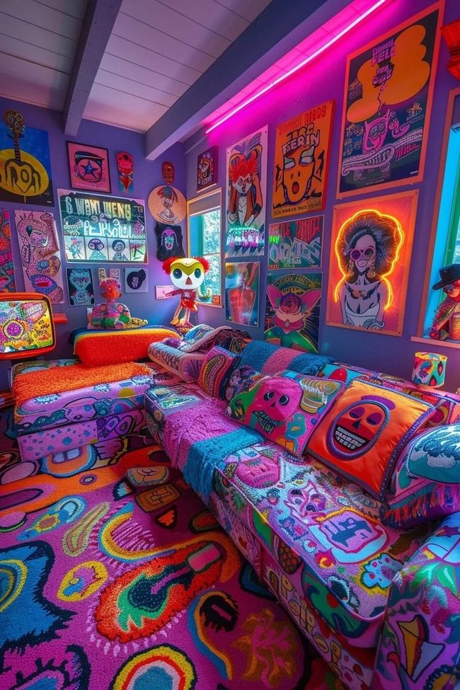 Bright Pop Art Living Room