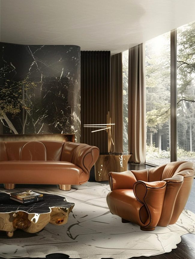 Velvet Neutrals Meet Statement Seating