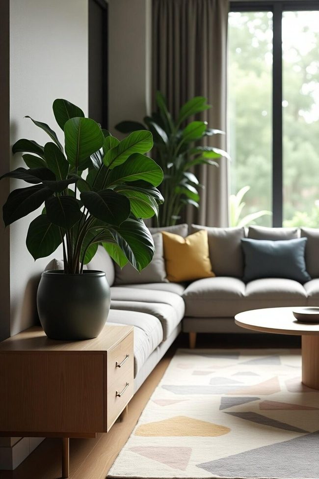 Glossy Deep Green Statement Leaves
