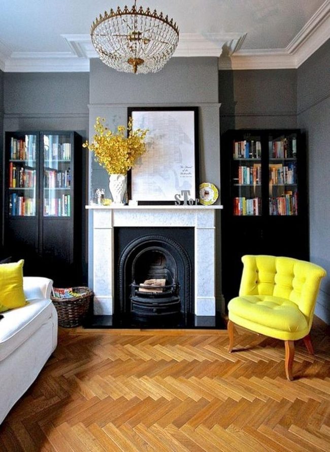Gray And Yellow Living Room Elegance