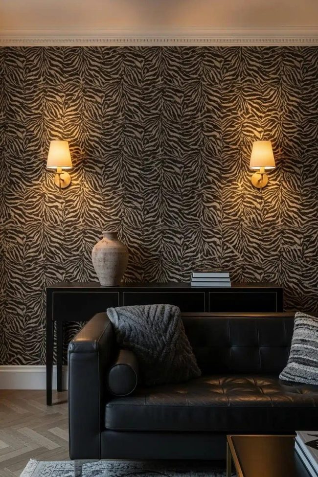 Black And White Zebra Statement Wall