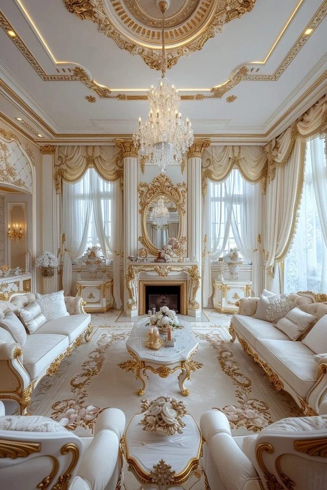 Ornate Mirrors And Pastel Rococo